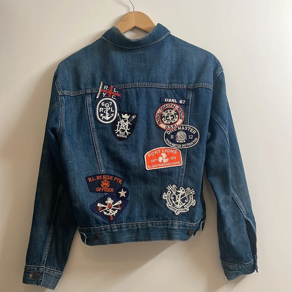 Vintage patched denim jacket by Ralph Lauren - Picture 2 of 6